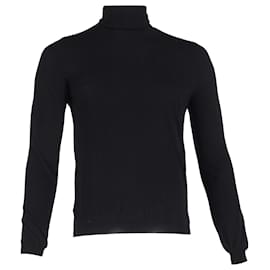 Gucci-Gucci Roll Neck Sweater in Black Wool-Black