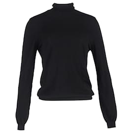 Gucci-Gucci Roll Neck Sweater in Black Wool-Black