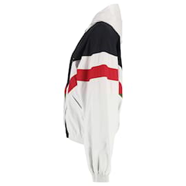 Balenciaga- Balenciaga Logo Print Hooded Track Jacket in Multicolor Cotton-Multiple colors