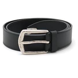 Louis Vuitton-Louis Vuitton Leather Belt M9081T-Black
