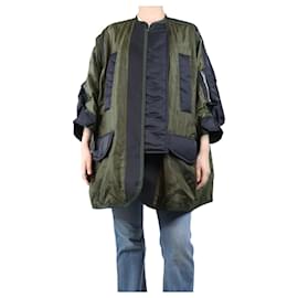 Sacai-Olive green nylon shell jacket - size UK 10-Green