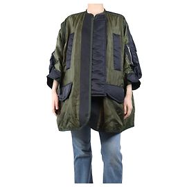 Sacai Olivegrüne Nylonjacke - Größe UK 10 Grün