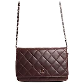 Chanel-Purple 2011 diamond-quilted Wallet on Chain-Purple