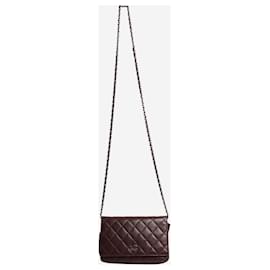 Chanel-Purple 2011 diamond-quilted Wallet on Chain-Purple