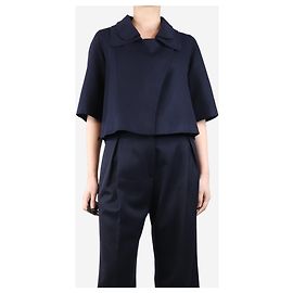 Colombo Navy blue cropped cashmere jacket - size UK 12 Blue