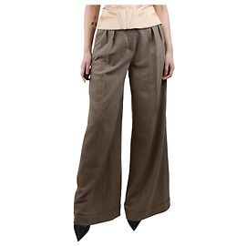 Max Mara Braune Wollmischungshose - Größe UK 10 Braun