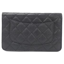 Chanel-Chanel Timeless Classic Line AP0250 Chain Wallet-Black,Dark red