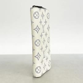 Louis Vuitton-Louis Vuitton Monogram Shadow Zippy Vertical Long Wallet-White,Navy blue