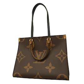 Louis Vuitton-Louis Vuitton Monogram Reverse Giant On the Go MM Tote Bag-Brown