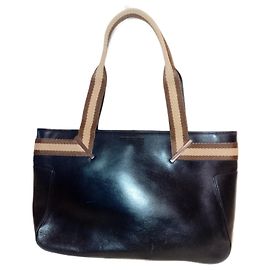 Gucci Leather Handbag Black Black