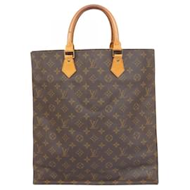 Louis Vuitton-Louis Vuitton Monogram Sac Plat Tote Bag-Brown