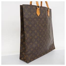 Louis Vuitton-Louis Vuitton Monogram Sac Plat Tote Bag-Brown