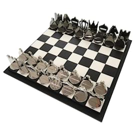 Prada-Prada Chess Set in Saffiano Leather-Black
