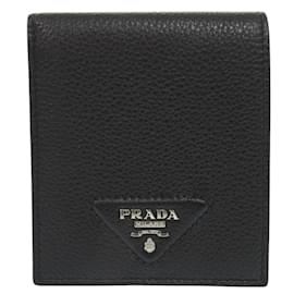 Prada-Prada Vitello Dino Bi-fold Wallet-Black