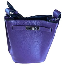 Hermès Bolsa de couro So Kelly Roxo escuro