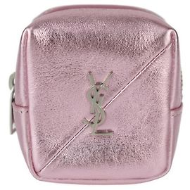 Yves Saint Laurent Jamie Cube Pouch Keychain Pink