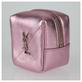 Yves Saint Laurent-Yves Saint Laurent Jamie Cube Pouch Keychain-Pink