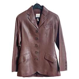 Hermès leather jacket Brown