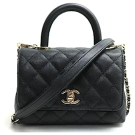 Chanel-Chanel Coco Handle 19 XXS Chain Shoulder Bag-Black
