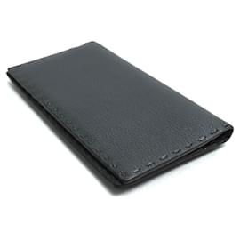 Fendi-Fendi Selleria Long Wallet in Gray-Brown