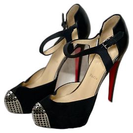 Christian Louboutin Maggie 160 Black Leather Pumps Black