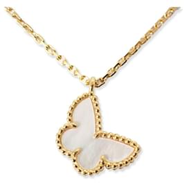 Van Cleef & Arpels-Van Cleef & Arpels 750 YG Sweet Alhambra Papillon Shell Necklace-Other