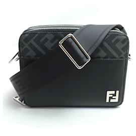 Fendi-Fendi Square FF Organizer Camera Case Shoulder Bag-Black