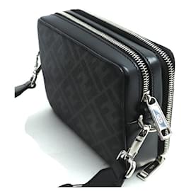 Fendi-Fendi Square FF Organizer Camera Case Shoulder Bag-Black