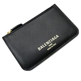 Balenciaga-Balenciaga Cash 2.0 Long Coin & Card Holder Case-Black