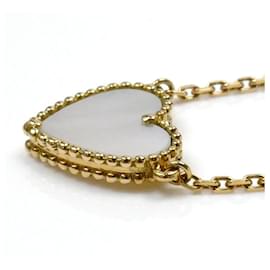 Van Cleef & Arpels-Van Cleef & Arpels K18YG Yellow Gold Lucky Alhambra Heart Shell Necklace-Other