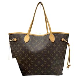 Louis Vuitton-Louis Vuitton Neverfull MM Tote Bag-Brown
