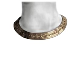 Autre Marque-Mesh ribbon necklace-Golden