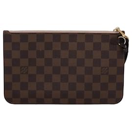 Louis Vuitton-LOUIS VUITTON Damier Ebene Neverfull MM Pouch Accessory Pouch LV Auth BA303-Other
