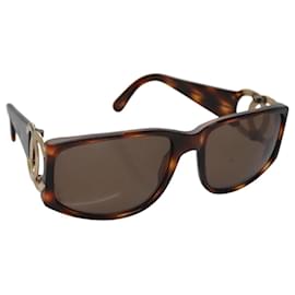 Chanel-Lunettes de soleil CHANEL en plastique marron CC Auth bs22163-Marron