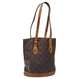 Louis Vuitton-LOUIS VUITTON Monogram Bucket PM Shoulder Bag M42238 LV Auth 103423-Monogram