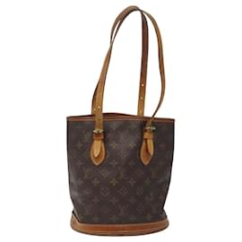 Louis Vuitton-LOUIS VUITTON Monogram Bucket PM Shoulder Bag M42238 LV Auth 103423-Monogram