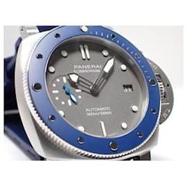 Panerai-PANERAI Submersible 42 MM shark gray PAM00959 '20 Mens-Silvery