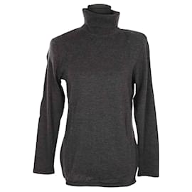 Saint Laurent-Charcoal wool sweater-Dark grey