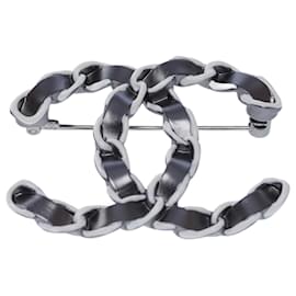 CHANEL CC Schmuck aus schwarzem Leder - 102492 Schwarz