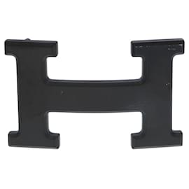 Hermès-HERMES Accessory Single Buckle / Black Metal Belt Buckle - 102534-Black