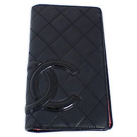 Cartera larga Chanel Cambon Line Negro Rosa
