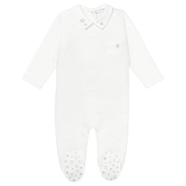 LOUIS VUITTON Weißer Mädchen-Pyjama neu mit Etiketten 12 Monate Weiß