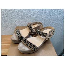 Christian Louboutin-Bikee Deck 60 Suede Leather-Grey
