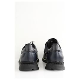 Berluti-Leather sneakers-Navy blue