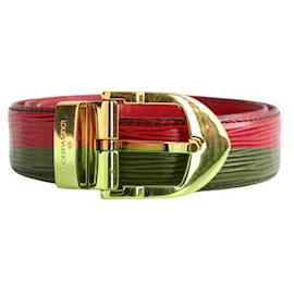 Louis Vuitton-Leather belt-Red