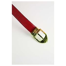 Louis Vuitton-Leather belt-Red
