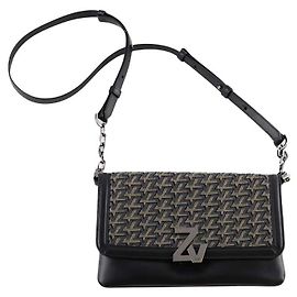 Zadig & Voltaire Schwarze Leder-Schultertasche Schwarz