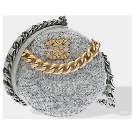 Bolsa CHANEL Chanel 19 em Tweed Cinza - 102523 Cinza