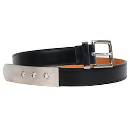 Hermès-HERMES Belts T.cm 70 Leather-Black