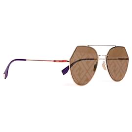 Fendi-FENDI Sunglasses T.  Metal-Golden